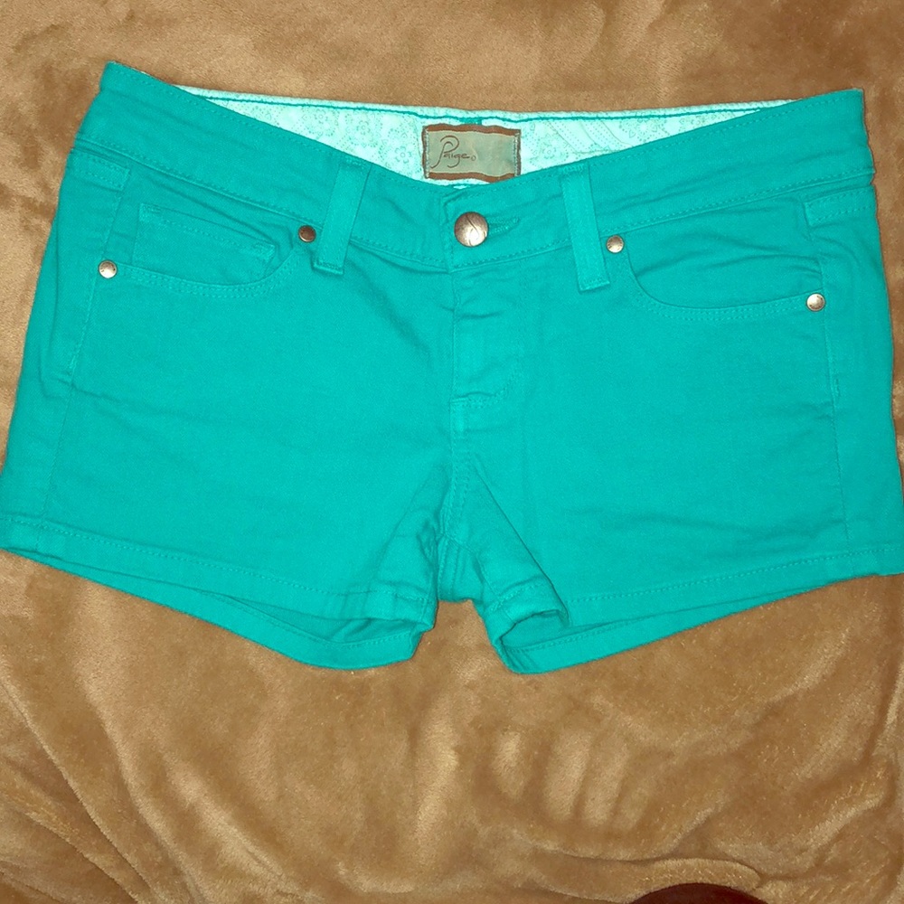 Paige Size 26 Turquoise Shorts